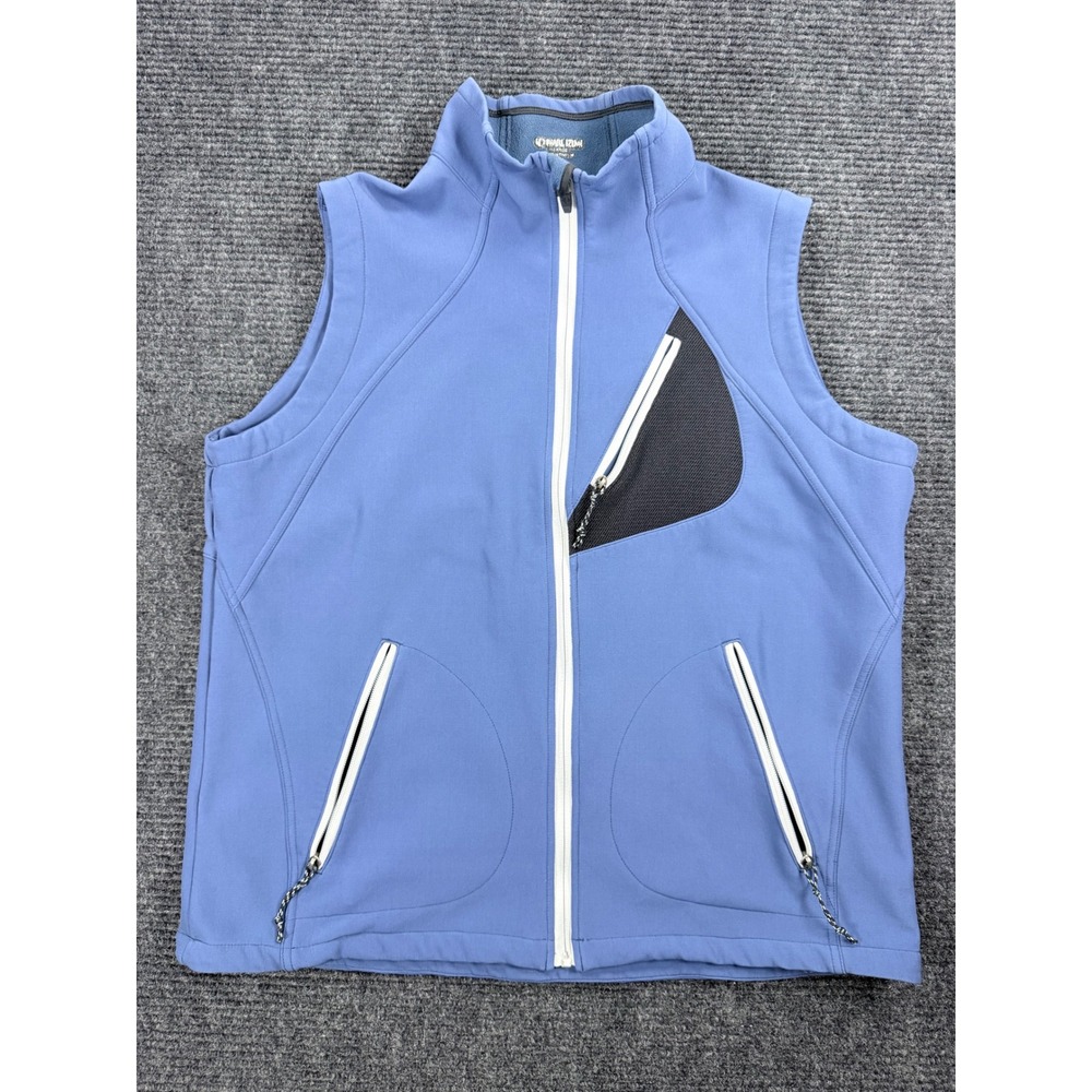 Pearl Izumi Mens Blue Cycling Vest Full Zip Sleeveless Jacket Large 4709 - Picture 8 of 8